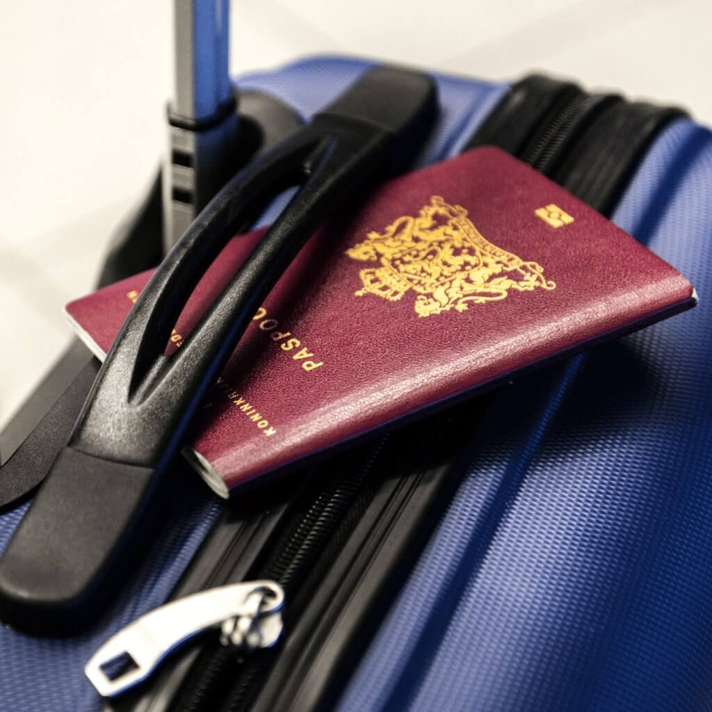 airport luggage and passport